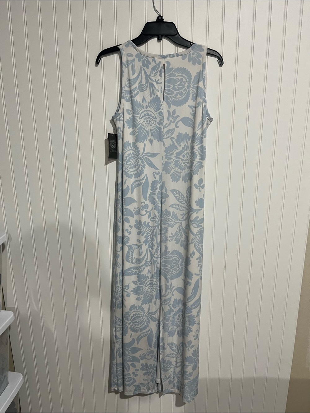 Vince Camuto Sleeveless Floral Maxi Dress in Light Blue and White - Picture 4 of 4